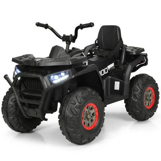 12 V Kids Electric 4-Wheeler ATV Quad with MP3 and LED Lights-Black
