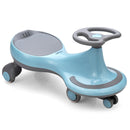 Wiggle Car Ride-on Toy with Flashing Wheels-Blue