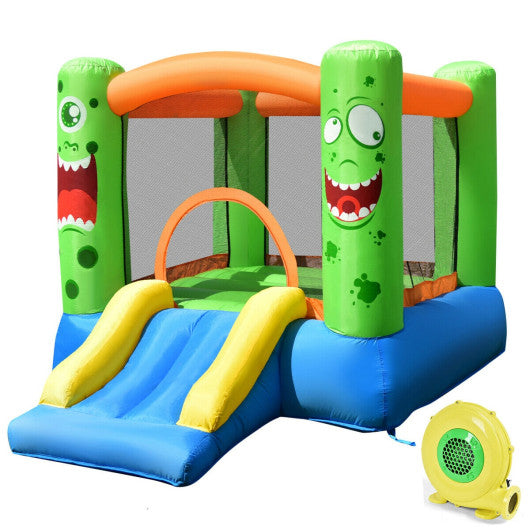 Inflatable Castle Bounce House Jumper Kids Playhouse with Slider