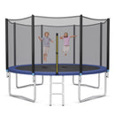 8/10/12/14/15/16 Feet Outdoor Trampoline Bounce Combo with Safety Closure Net Ladder-14 ft