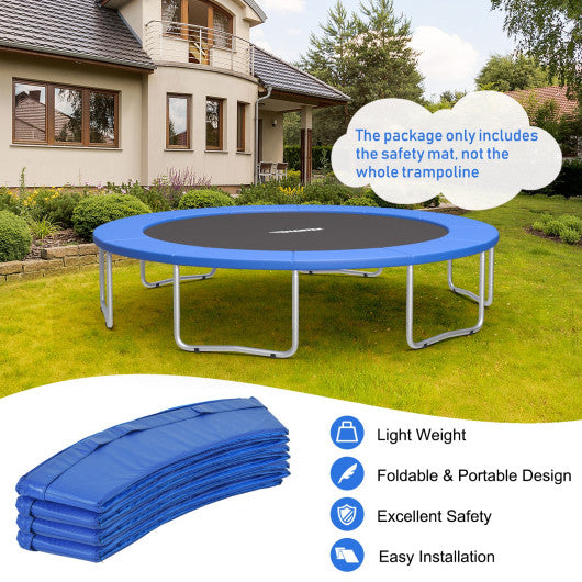 14 Feet Waterproof and Tear-Resistant Universal Trampoline Safety Pad Spring Cover-Navy