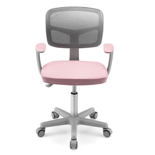 Desk Chair With Auto Brake Casters And Adjustable For Kids In Pink