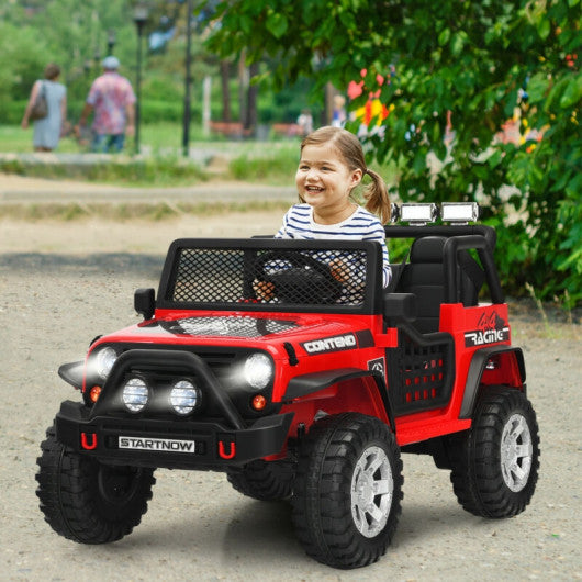 2-Seater Kids Ride On Dump Truck with Dump Bed and Shovel