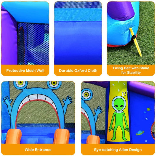 Inflatable Alien Style Kids Bouncy Castle with 480W Air Blower