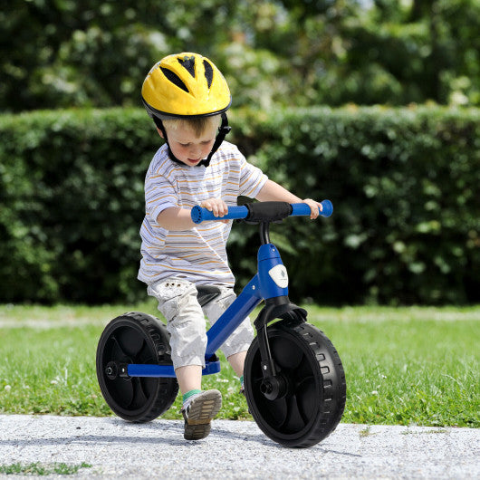 4-in-1 Kids Training Bike Toddler Tricycle with Training Wheels and  Pedals-Blue