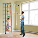 5 In 1 Kids Indoor Gym Playground Swedish Wall Ladder-Yellow