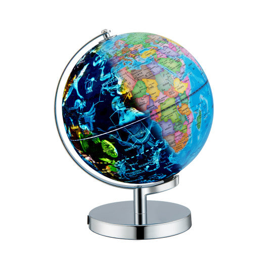 3-in-1 Illuminated World Globe with Stand and  88 Constellations