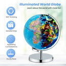 3-in-1 Illuminated World Globe with Stand and  88 Constellations