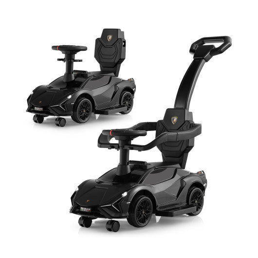 3 in 1 Licensed Lamborghini Ride Walking Toy Stroller