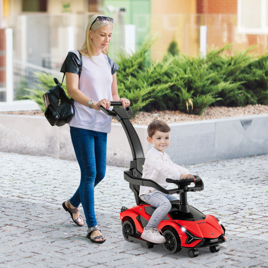 3 in 1 Licensed Lamborghini Ride Walking Toy Stroller