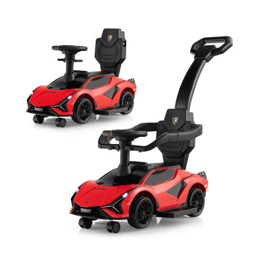 3 in 1 Licensed Lamborghini Ride Walking Toy Stroller