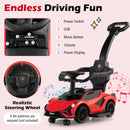 3 in 1 Licensed Lamborghini Stroller Ride-On Toy