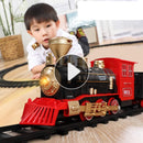 Electric Toy Train Set Diecast Model With Railway Tracks Educational Game For Children