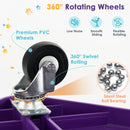 Kids Sitting Scooter Board With Handles And Rolling Casters