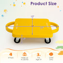 Kids Sitting Scooter Board With Handles And Rolling Casters