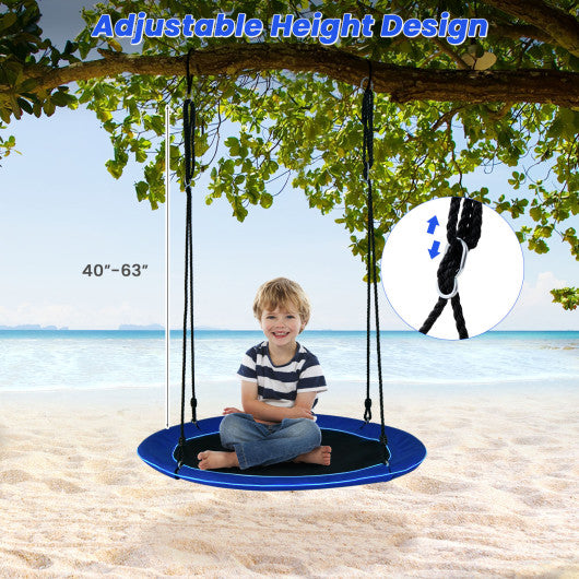 40 Inches Saucer Tree Swing for Kids and Adults-Navy
