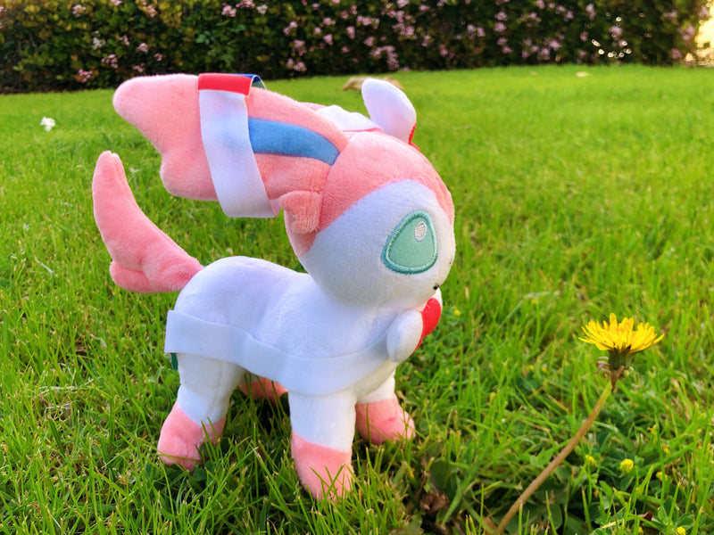 20cm Pokemon Sylveon Plush Toy Kawaii Anime Eevee Espeon Jolteon Vaporeon Stuffed Animal Doll for Children Christmas Gift