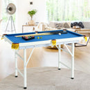 Folding Billiard Table 47 Inch With Cues And Brush Chalk In Blue