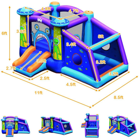 Inflatable Alien Style Kids Bouncy Castle with 480W Air Blower