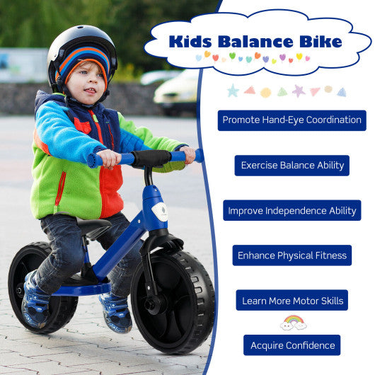 4-in-1 Kids Training Bike Toddler Tricycle with Training Wheels and  Pedals-Blue