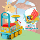 6V Electric Kids Ride On Train with 16 Pieces Tracks-Blue