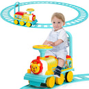 6V Electric Kids Ride On Train with 16 Pieces Tracks-Blue