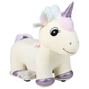 6V Electric Animal Ride On Toy with Music and Handlebars In Beige