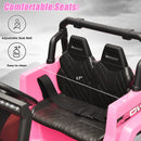 12V Kids Ride-on Jeep Car with 2.4G Remote Control-Pink