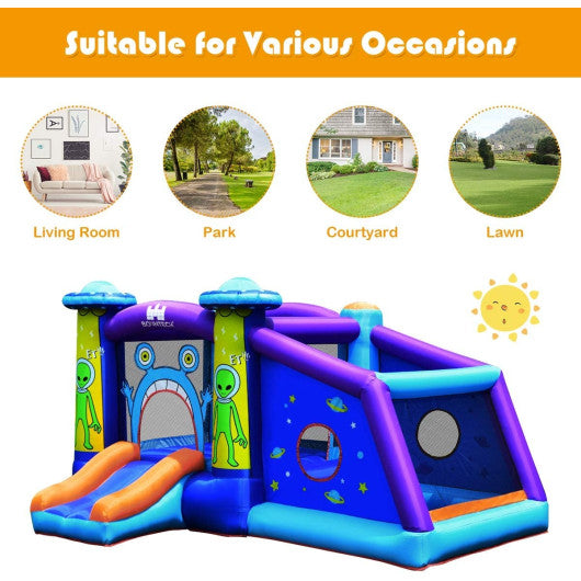 Inflatable Alien Style Kids Bouncy Castle with 480W Air Blower