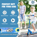 Folding Kick Scooter with 3 Adjustable Heights for Kids-Blue