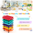 4/6-Pack Kids Scooter Board with Handles and Non-Marring Casters-6 Pack