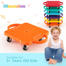 4/6-Pack Kids Scooter Board with Handles and Non-Marring Casters-6 Pack