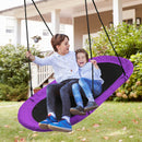 60 Inch Saucer Surf Outdoor Adjustable Swing Set-Purple