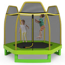7 Feet Kids Recreational Bounce Jumper Trampoline-Green