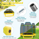 7 Feet Kids Recreational Bounce Jumper Trampoline-Yellow