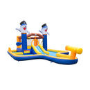 7-In-1 Water Slide Park with Splash Pool and Water Cannon with 750W Blower