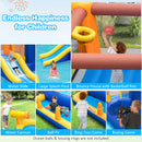 7-In-1 Water Slide Park with Splash Pool and Water Cannon with 750W Blower