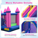 7-in-1 Kids Inflatable Bounce House with Long Slide and 735W Blower
