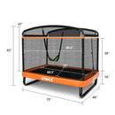 6 Feet Kids Entertaining Trampoline with Swing Safety Fence-Orange