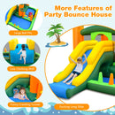 Big Inflatable Bounce House with Slide and Ball Pits for Indoor and Outdoor with 735W Blower