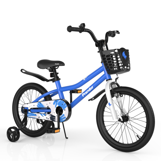 18 Feet Kid's Bike with Removable Training Wheels-Blue