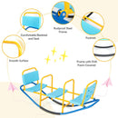 Outdoor Kids Seesaw Swivel Teeter for 3 to 8 Years Old-Blue