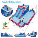Inflatable Bounce House with 2 Water Slides and 3 Water Cannons with 950W Blower