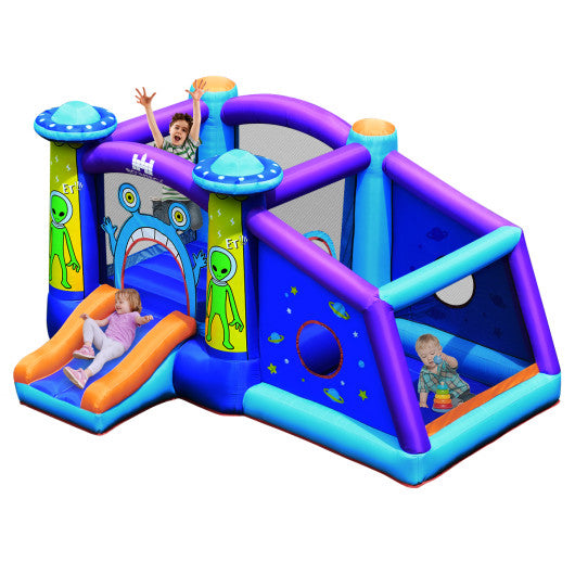 Bouncer Castle For Jumping With Water Slide And 502W Blower