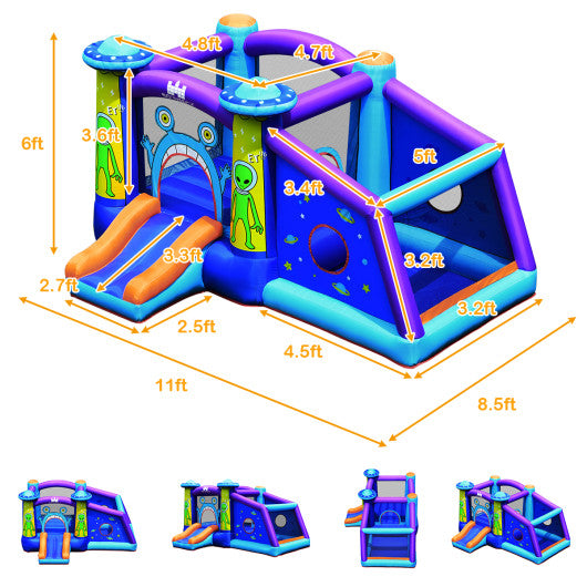 Bouncer Castle For Jumping With Water Slide And 502W Blower