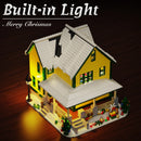 Building Blocks Toys Of Christmas Story House Model Kit With LED Light Winter Snow And Interior Details For Children Xmas Gifts