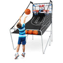 Foldable Basketball Arcade Game with Dual Shot and Electronic Scoring System