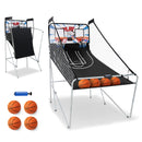 Foldable Basketball Arcade Game with Dual Shot and Electronic Scoring System