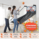 Foldable Basketball Arcade Game with Dual Shot and Electronic Scoring System