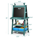3 in 1 Double-Sided Storage Art Easel-Green